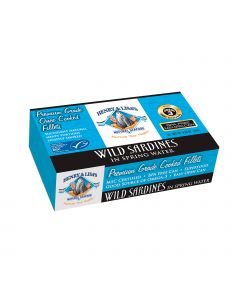 Henry and Lisa's Natural Seafood Wild Sardines in Spring Water - Case of 12 - 4.25 oz.