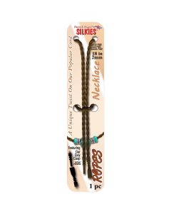 Pepperell Silkies Rope Necklace 18" 1/Pkg-Brown