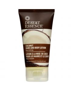 Desert Essence Hand and Body Lotion - Coconut - Travel Sz - 1.5 oz - 1 Case