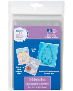 Darice Self-Sealing Bags 50/Pkg-4.75"X5.75" Clear