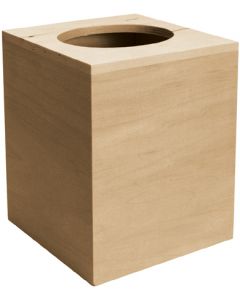 Walnut Hollow Basswood Boutique Tissue Box-5.12"X6.12"X5.12"