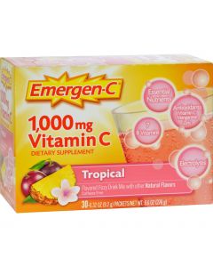 Alacer Emergen-C Vitamin C Fizzy Drink Mix Tropical - 1000 mg - 30 Packets
