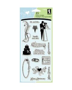 Inkadinkado Clear Stamps 4"X8"-Wedding