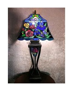 Warehouse of Tiffany Tiffany-style Floral Table Lamp with Lighted Base