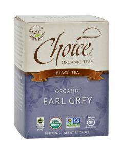 Choice Organic Teas - Earl Grey Tea - 16 Bags - Case of 6