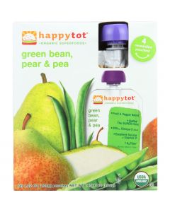 Happy Tot Toddler Food - Organic - Green Bean Pear and Pea - 4/4.22oz - case of 4