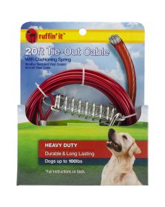 Westminster Pet Products Heavy Duty Cable Tie Out W/Cushioning Spring 20ft-