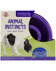 Ethical Pets Animal Instincts Slow Feed Bowl 10"-Purple