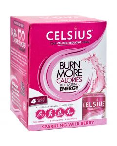 Celsius Sparkling Wild Berry - 12 fl oz Each / Pack of 4