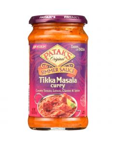 Patak's Pataks Simmer Sauce - Tikka Masala Curry - Medium - 15 oz - case of 6