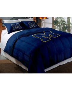 The Northwest Company Michigan Twin/Full Chenille Embroidered Comforter Set (64"x86") with 2 Shams (24"x30") (College) - Michigan Twin/Full Chenille Embroidered Comforter Set (64"x86") with 2 Shams (24"x30") (College)