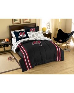 The Northwest Company Buccaneers Twin/Full Chenille Embroidered Comforter Set (64x86) with 2 Shams (24x30) (NFL) - Buccaneers Twin/Full Chenille Embroidered Comforter Set (64x86) with 2 Shams (24x30) (NFL)