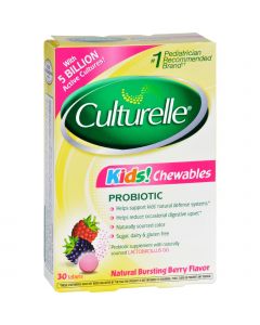 Culturelle Kids Chewables Probiotic Natural Bursting Berry - 30 Chewable Tablets
