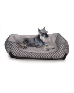 K&H Pet Products Self Warming Lounge Sleeper Square Pet Bed Large Brown 32" x 40" x 10"