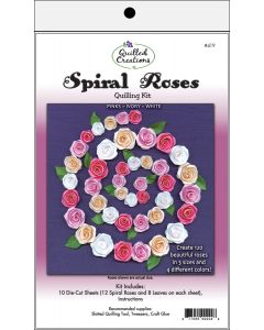 Quilled Creations Quilling Kit-Spiral Roses - White, Ivory & Pink