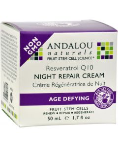 Andalou Naturals Resveratrol Q10 Night Repair Cream - 1.7 fl oz