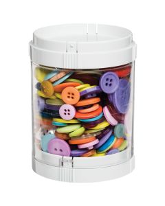 DEFLECTO Single Compartment Stacking Storage W/2 Lids-White/Clear