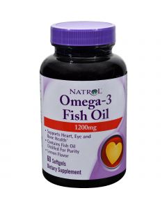 Natrol Omega-3 Fish Oil Lemon - 1200 mg - 60 Softgels