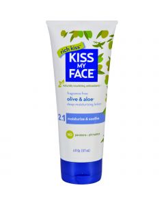 Kiss My Face Moisturizer - Olive and Aloe - 6 oz - Fragrance Free