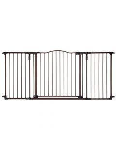 North States Deluxe Dcor Wall Mounted Pet Gate Matte Bronze 38.3" - 72" x  30"