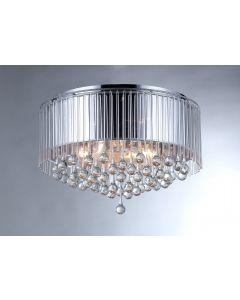 Warehouse of Tiffany Robin Chrome-finish Crystal Chandelier