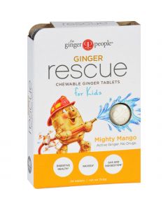 Ginger People Ginger Rescue for Kids - Mighty Mango - 24 Chewable Tablets - Case of 10