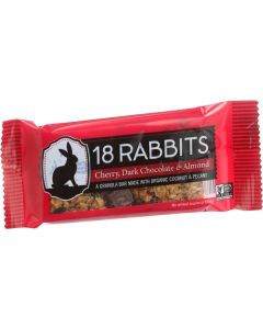 18 Rabbits Organic Granola Bar - Cherry Dark Chocolate and Almond - Case of 12 - 1.6 oz Bars