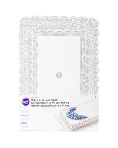 Wilton Show 'N Serve Cake Boards-14"X20" Rectangle White 6/Pkg