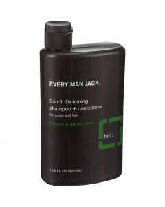 Every Man Jack 2 in 1 Shampoo plus Conditioner - Thickening - Scalp and Hair - Fine or Thinning Hair - 13.5 oz