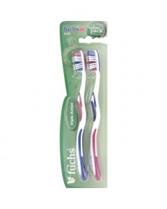 Fuchs Toothbrush - Triple Action - Soft - 2 Count - 1 Case