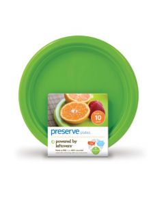 Preserve On the Go Small Reusable Plates - Apple Green - 10 Pack - 7 in