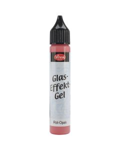 Viva Decor Glass Effect Gel 25ml-Red Opaque
