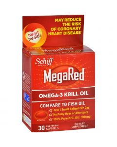 Schiff Vitamins Omega 3 Krill Oil - MegaRed - 300 mg- 30 Softgels