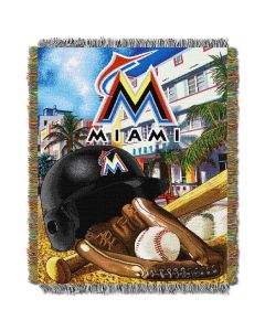 The Northwest Company Marlins  "Home Field Advantage" 48x60 Tapestry Throw
