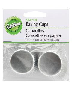 Wilton Mini Baking Cups-Silver Foil 36/Pkg