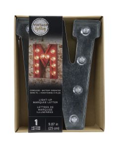 Darice Silver Metal Marquee Letter 9.875"-W