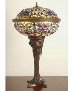 Warehouse of Tiffany Tiffany-style Barquare Domed Table Lamp