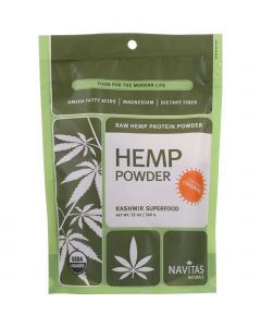 Navitas Naturals Protein Powder - Organic - Hemp - Raw - 12 oz - case of 6