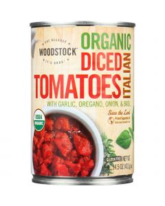 Woodstock Tomatoes - Organic - Diced - Italian Herbs - 14.5 oz - case of 12