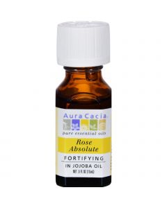 Aura Cacia Rose Absolute in Jojoba Oil - 0.5 fl oz