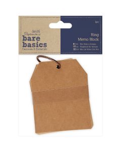 docrafts Papermania Bare Basics Kraft Ring Memo Block-3.25"X4.5"