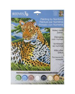 Reeves Junior Paint By Number Kit 9"X12"-Leopard