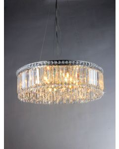 Warehouse of Tiffany Crystal Pendant Lamp with Chrome Finish