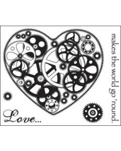 Technique Tuesday Clear Stamps 2"X2.5"-Love Makes The World Go Round