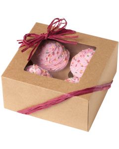 Wilton Cupcake Boxes-4 Cavity Kraft 3/Pkg