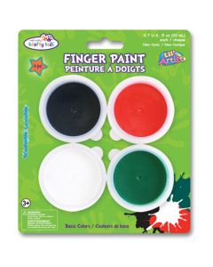 Multicraft Imports Finger Paint Tubs .7oz 4/Pkg-Basics