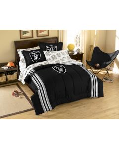 The Northwest Company Raiders Twin/Full Chenille Embroidered Comforter Set (64x86) with 2 Shams (24x30) (NFL) - Raiders Twin/Full Chenille Embroidered Comforter Set (64x86) with 2 Shams (24x30) (NFL)