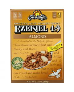 Food For Life Baking Co. Cereal - Organic - Ezekiel 4-9 - Sprouted Whole Grain - Almond - 16 oz - case of 6