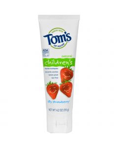 Tom's of Maine Children's Natural Fluoride Toothpaste Silly Strawberry - 4.2 oz - Case of 6