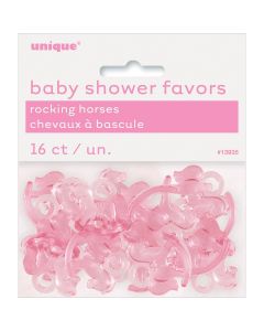 Unique Industries Party Favors 16/Pkg-Pink Rocking Horse